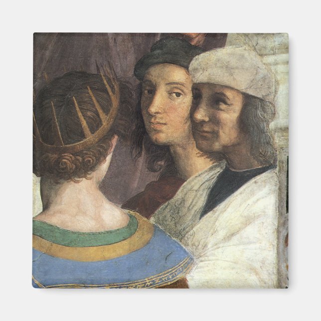 Athen-Schule von Raphael, Vintage Renaissance Magnet (Vorne)