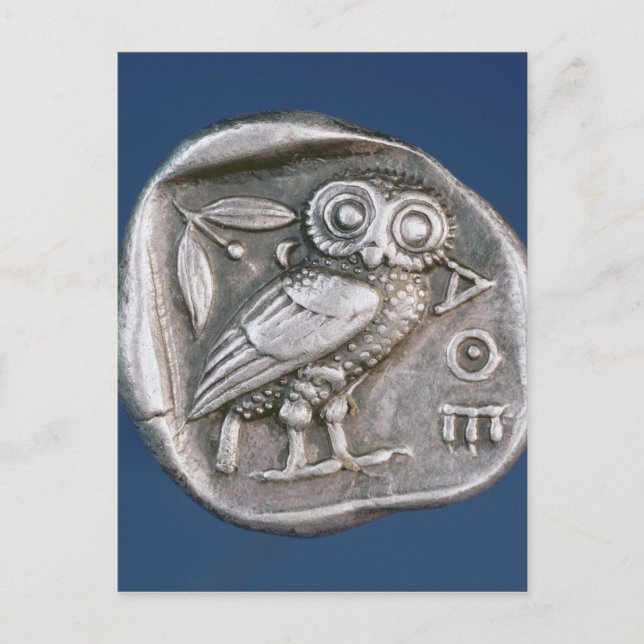 Athen-Tetradrachma Postkarte (Vorderseite)