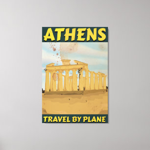 Athen vintage Reiseplakat Leinwanddruck