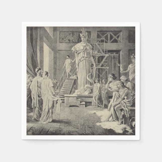 Athena im Parthenon Serviette (Vorderseite)