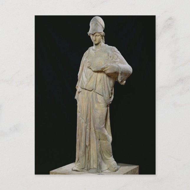 Athena mit einer zistischen, römischen Kopie eines Postkarte (Vorderseite)