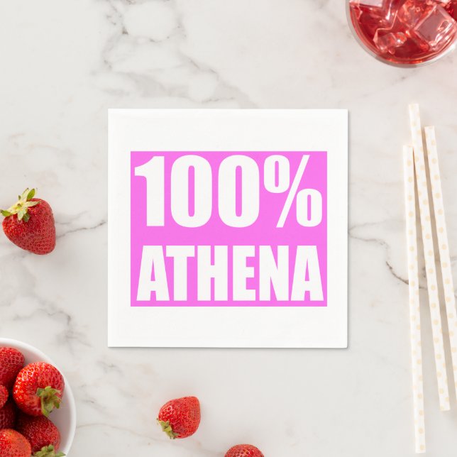 Athena Name 100 Prozent Serviette (Beispiel)