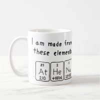 Athena nom périodique de la table tasse