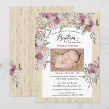 Athena Wood Baptisse Einladung