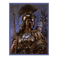 "Athena's Eternal Vigil" Farbiges Portrait