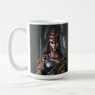 "Athena's Fierce Loyalty" Farbiges Portrait Kaffeetasse