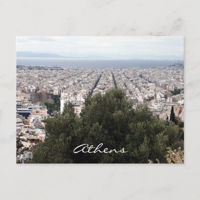 Athener Ansicht Postkarte (Vorderseite)