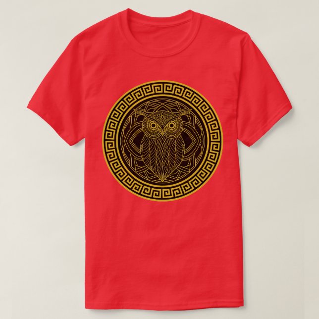 Athenische Eule T-Shirt (Design vorne)