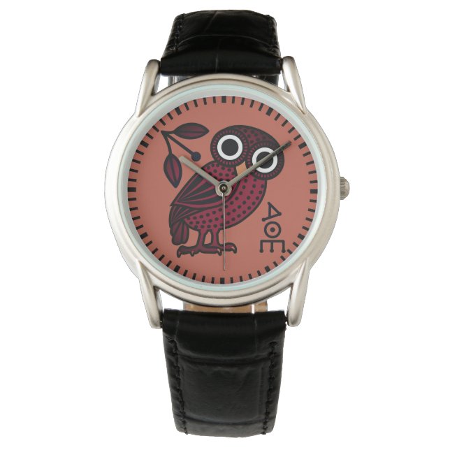 Athenische Owl Antike griechische Tetradrachm-Münz Armbanduhr (Vorderseite)