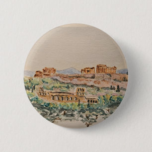 Athenischer Akropolis-Button Button