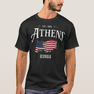 Athens Georgia GA Patriotic USA Flag Old Glory TSh T-Shirt