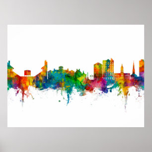 Athens Georgia Skyline Poster