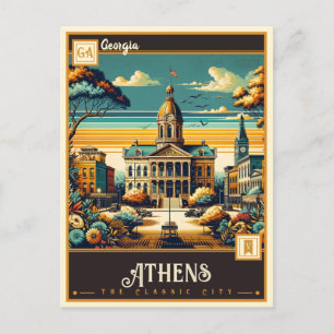 Athens, Georgia Vintage Postkarte