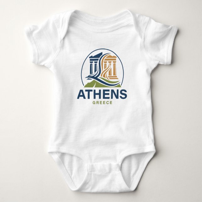 Athens Greece Acropolis Parthenon Baby Strampler (Vorderseite)