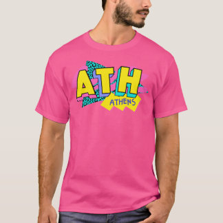 Athens Griechenland Retro 90er-Logo T-Shirt