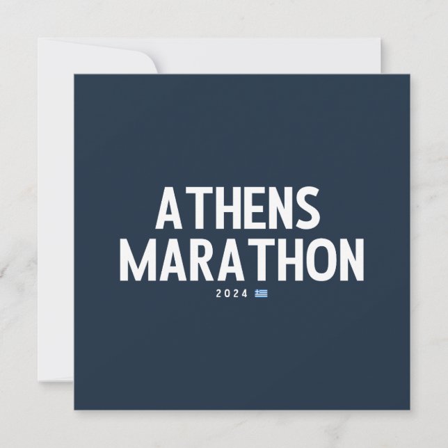 Athens Marathon 2024 Karte (Vorderseite)