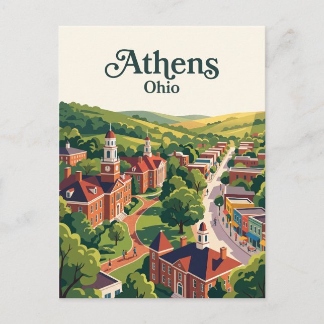 Athens, Ohio Postkarte (Vorderseite)
