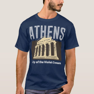 Athens Stadt violettes Kronenrock TShirt
