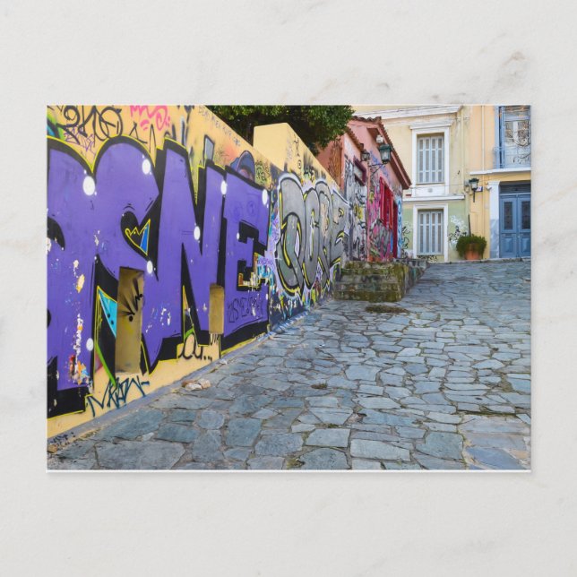 Athens Street Art Postcard Postkarte (Vorderseite)