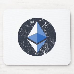 äthereum Symbol grunge Kryptowährung Geld Mousepad