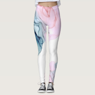 Ätherisch Aquamarin rosa Lila Inky Moderner Glamou Leggings