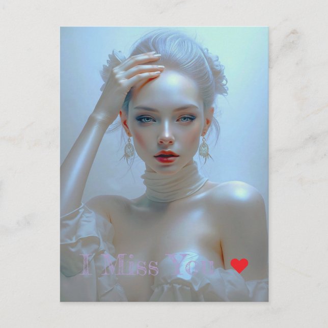 Ätherisch Elegante Schönheit im Pastellglanz Postkarte (Vorderseite)