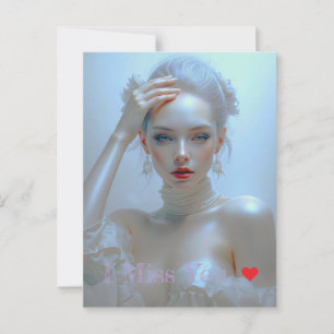 Ätherisch Elegante Schönheit im Pastellglanz Postkarte