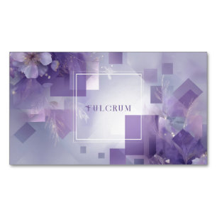Ätherisch Lavendel Blume Geometrisch Quadratisch K Magnetische Visitenkarte