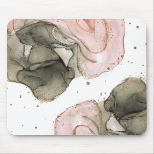 Ätherisch melancholisch rosa schwarzes Gold tinten Mousepad