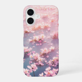 Ätherisch rosa Blüten schweben auf Wasser iPhone 16 Hülle
