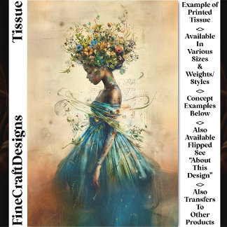 Ätherische Afroamerikanische Frau CZ4L Decoupage Seidenpapier