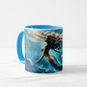 Ätherische aquatische Meerjungfrau Schönheit in ti Tasse