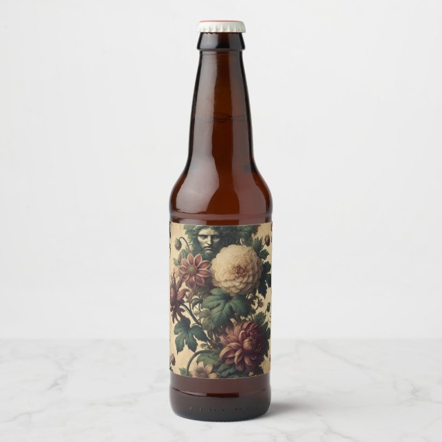 ätherische Bedrohung - gotisches botanisches Desig Bierflaschenetikett (Vorderseite)