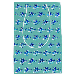 Ätherische Blaue Frost-Drachen-Szene Mittlere Geschenktüte