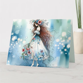 Ätherische Blume Faia Watercolor Dreamscape Karte