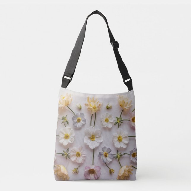 Ätherische Blüten florale Dreamscape-Tasche Tragetaschen Mit Langen Trägern (Vorderseite)