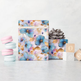 Ätherische Blüten in weichen Pastellen Alkohol Tin Geschenkpapier