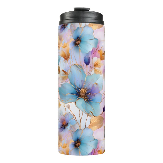 Ätherische Blüten in weichen Pastellen Alkohol Tin Thermosbecher (Vorderseite)