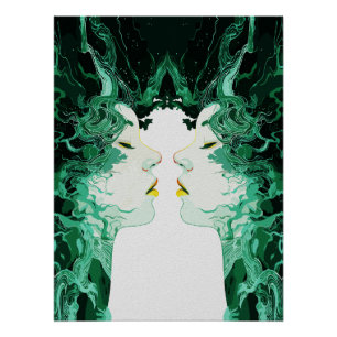 Ätherische Dualität - Spiegelreflexion Poster