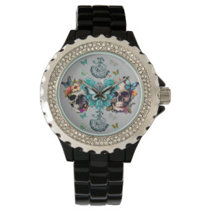 Ätherische Eleganz: Möwen und Schmetterlinge 🦋 💀 Armbanduhr