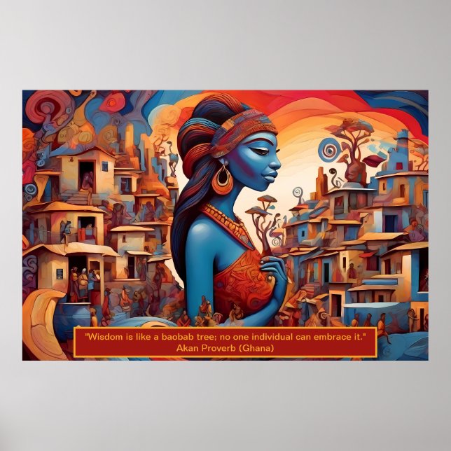Ätherische Essenz: Porträt afrikanischer Träume Poster (Vorne)