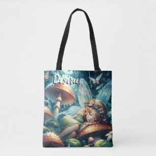 Ätherische Fee, die auf einem Pilz schläft Tasche