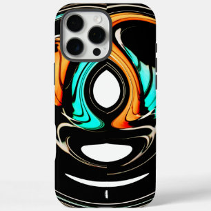 Ätherische Fluidität Schwarze, Cyan- und Weiße A iPhone 16 Pro Max Hülle