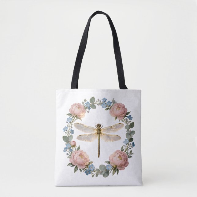 Ätherische Glühende Libellen-Kunst Tasche (Vorderseite)