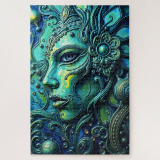 Ätherische Göttin: Fusion von Kunst und Fantasie