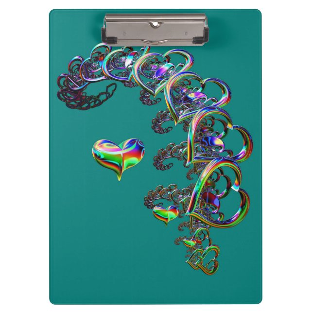 Ätherische Herzkaskade Klemmbrett (Vorderseite)