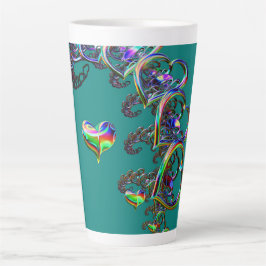 Ätherische Herzkaskade Milchtasse