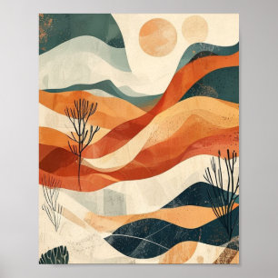 Ätherische Horizonte: Eine texturierte Reise durch Poster