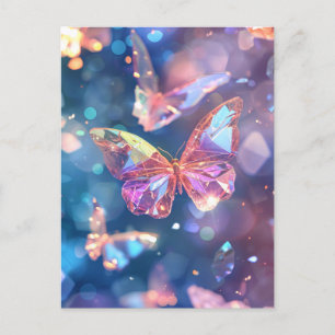 Ätherische kristalline Schmetterlinge Postkarte