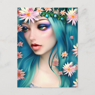 Ätherische Kunst   Schöne Fee   Ich denke an Dich Postkarte